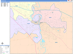 Iowa City Wall Map Color Cast Style 2026